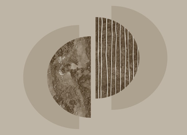 Mid Century Modern Geometry Beige Brown