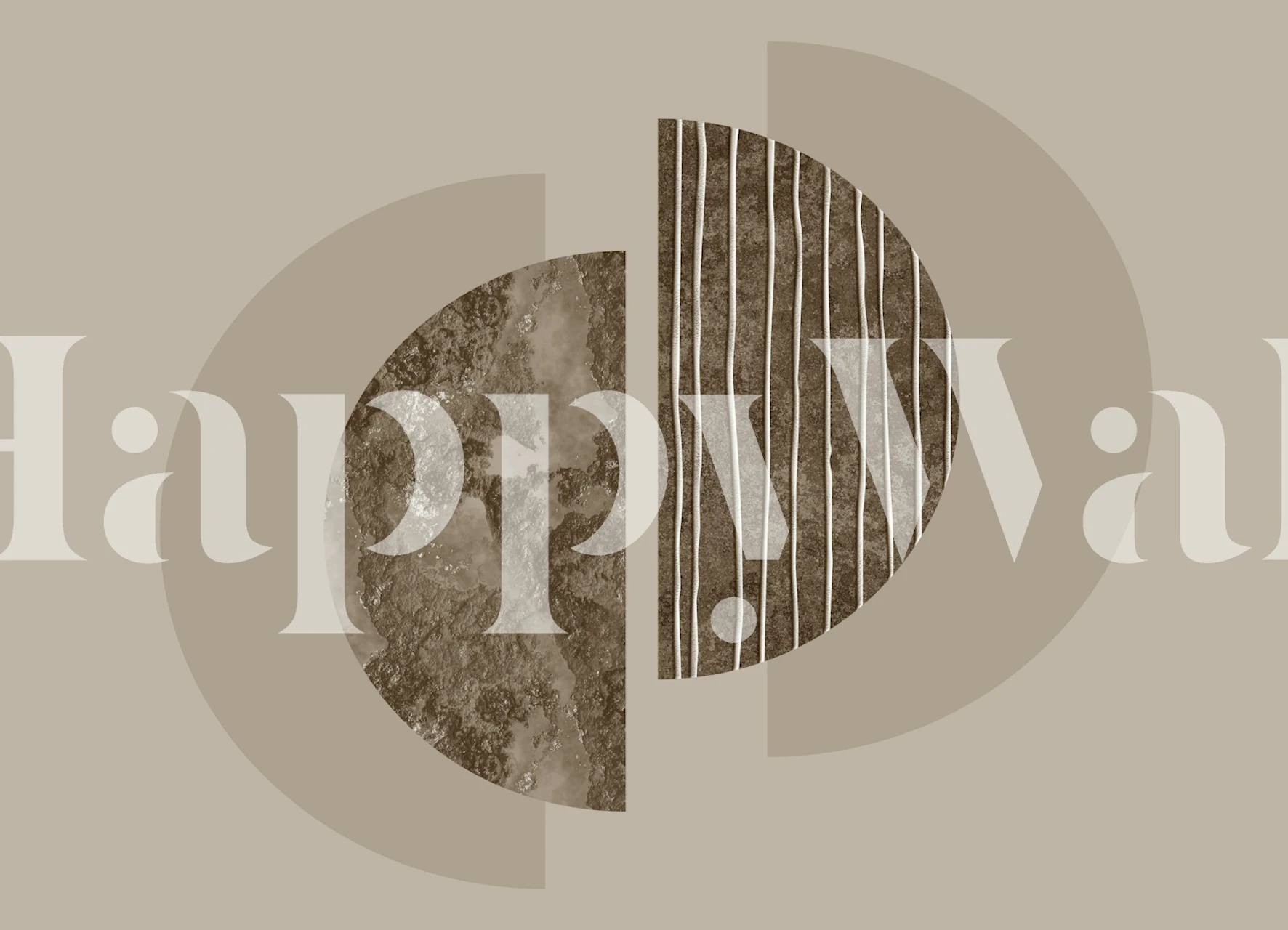 Mid Century Modern Geometry tapet i et rum