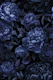 Moody Baroque Velveteen Flowers Midnight Blue