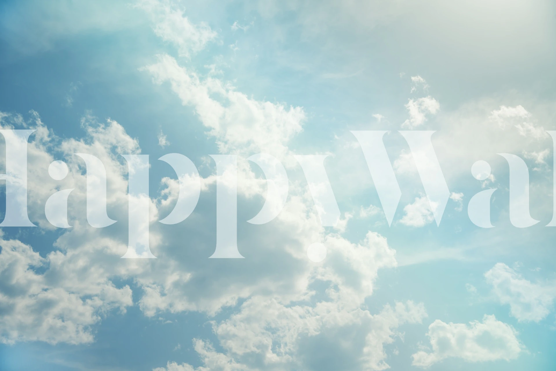 Papel tapiz Dreamy Clouds en una habitación