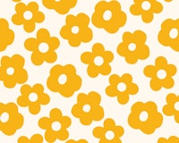 RETRO DAISIES YELLOW tapety