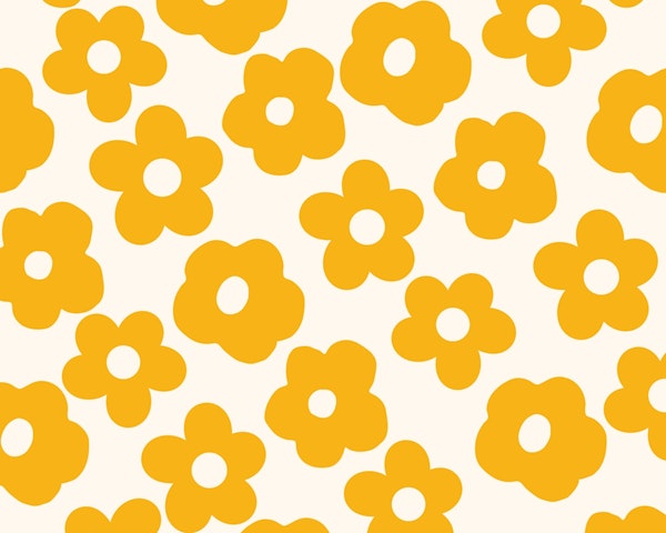 RETRO DAISIES YELLOW
