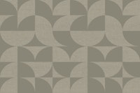 Large Tan Mid-Century Geometric Shapes ταπετσαρία