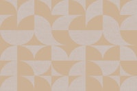 Large Mid-Century Geometry Muted Peach ταπετσαρία