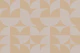 Large Mid-Century Geometry Muted Peach