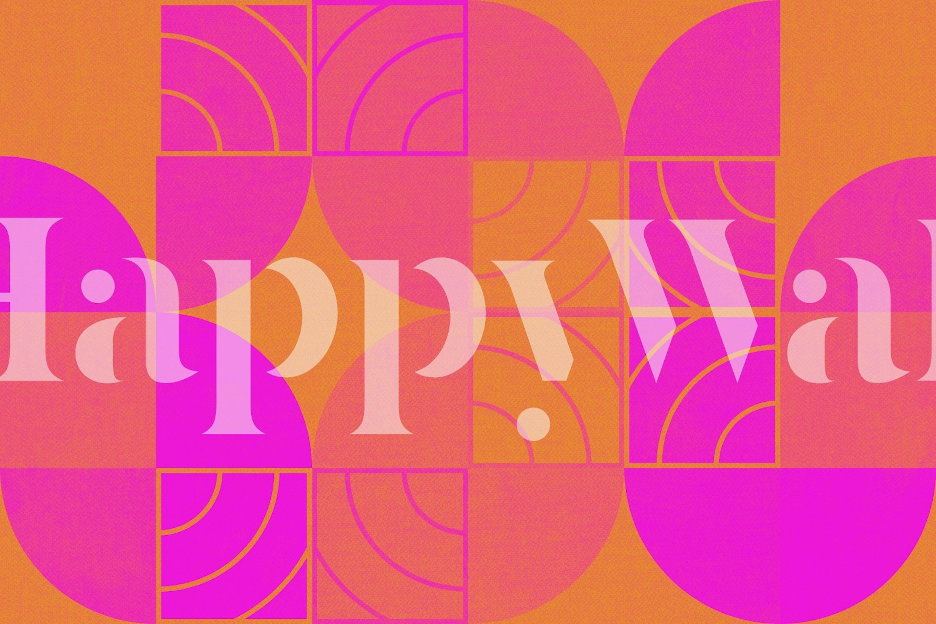 Mid-century modern tapet med livliga färger