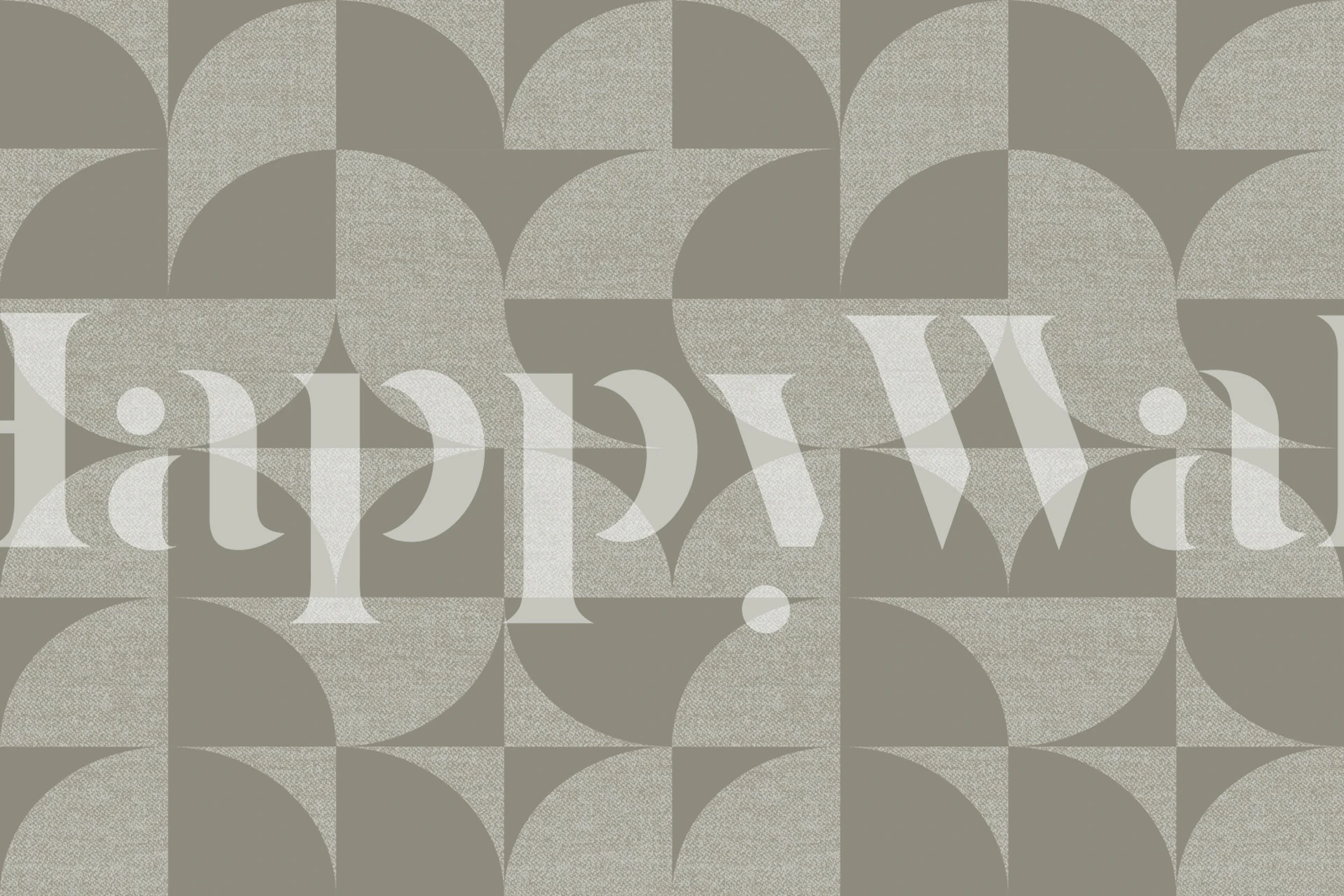 Tan Seventies Geometry wallpaper in a room