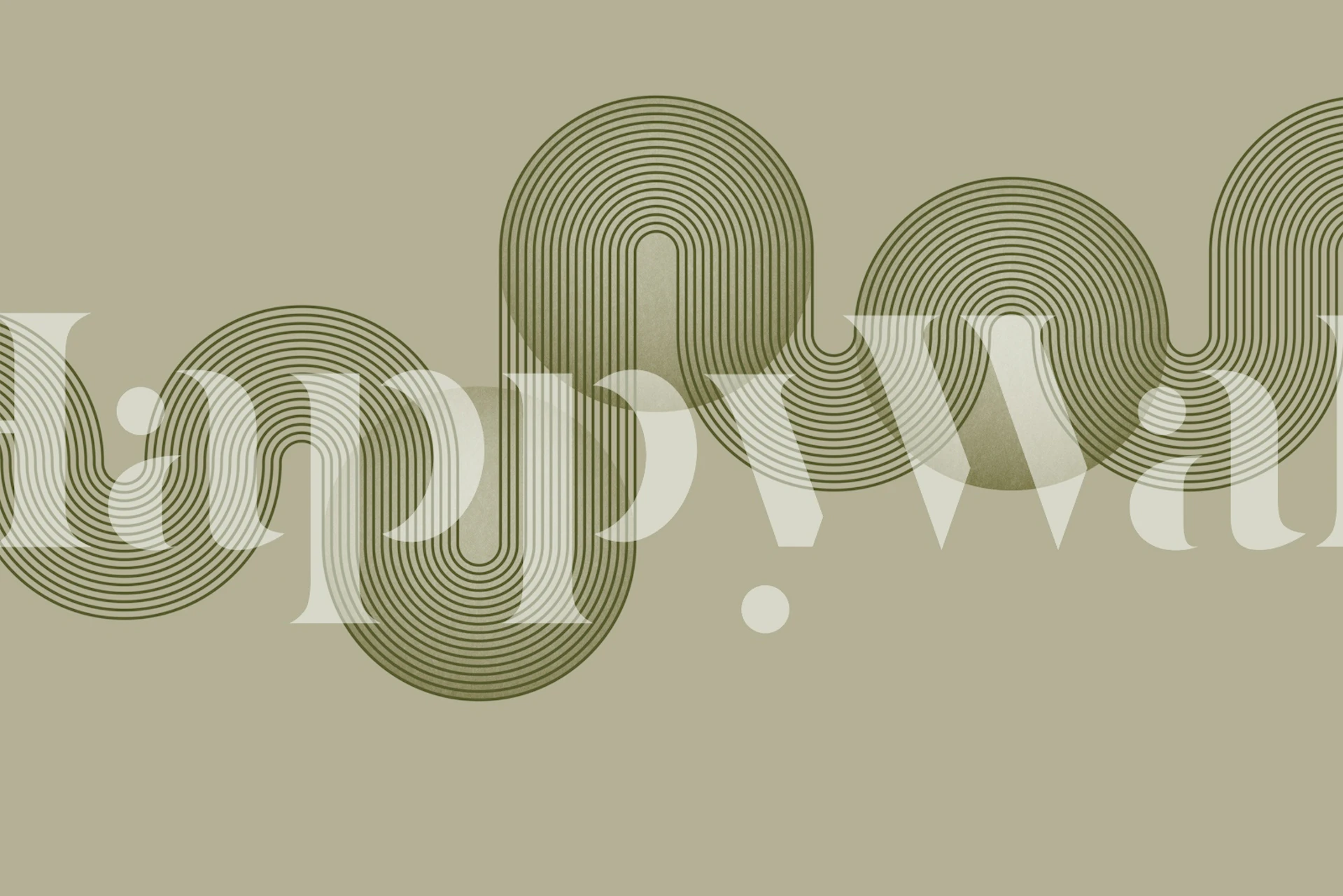 Sage green geometric lines and circles wallpaper