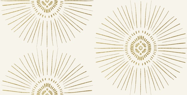 Golden Tribal Sun Symbol