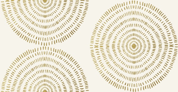 Golden Tribal Circular Ornament
