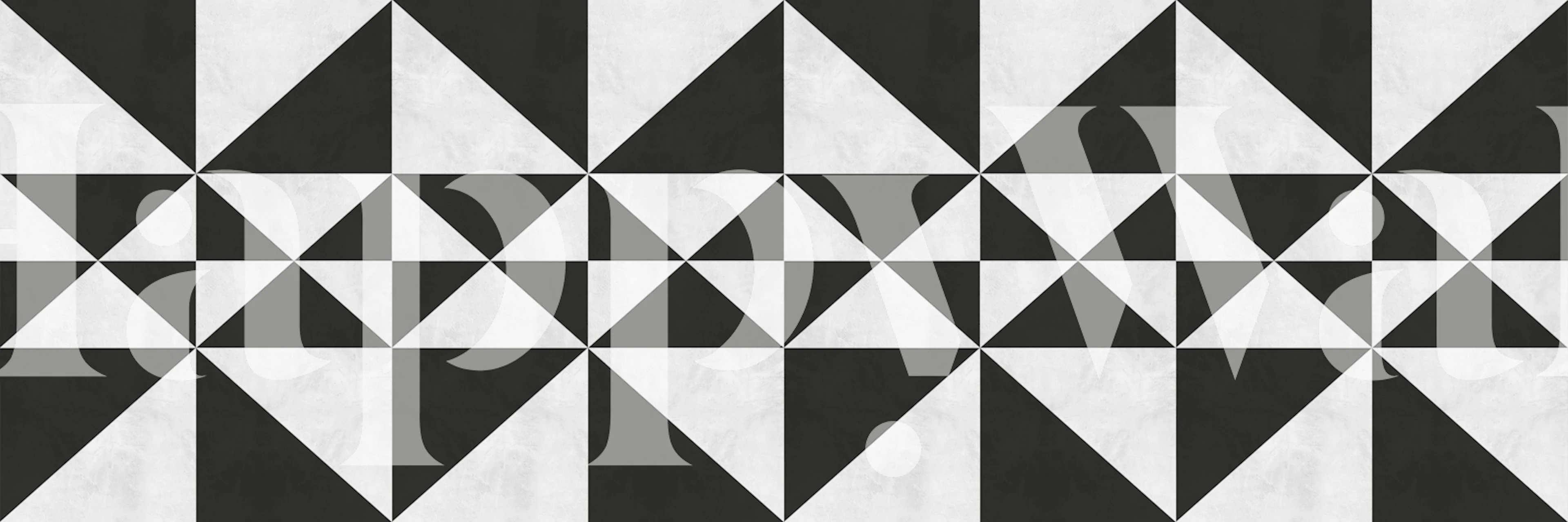 Tapeta Black and white strokes w pokoju