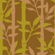 BAMBOO FOREST Tropical Plants Stripes Brown