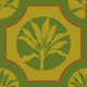 MAROC Tropical Ti Plant Tiles Green Small
