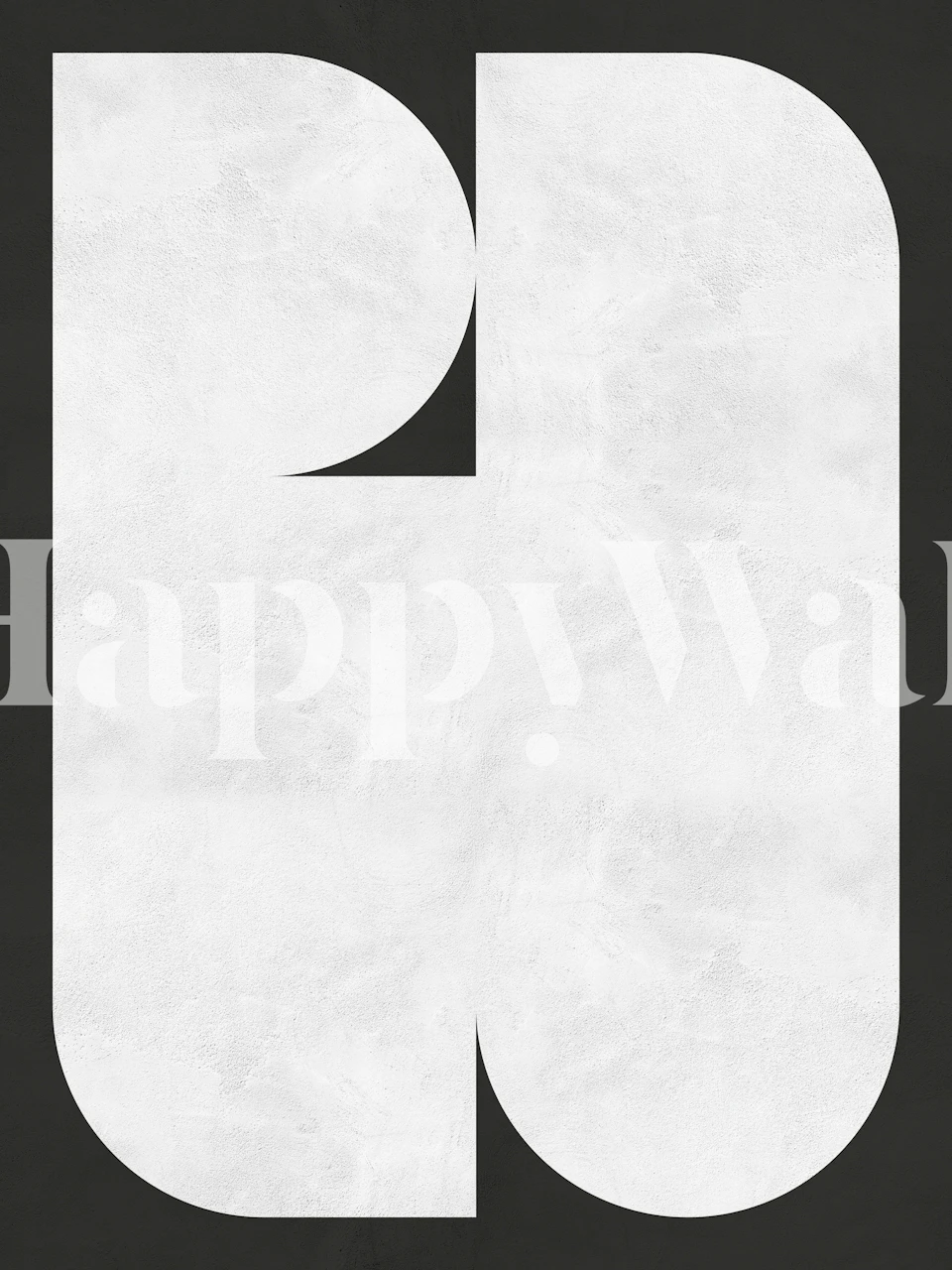 Black and white geometric Tapete in einem Raum