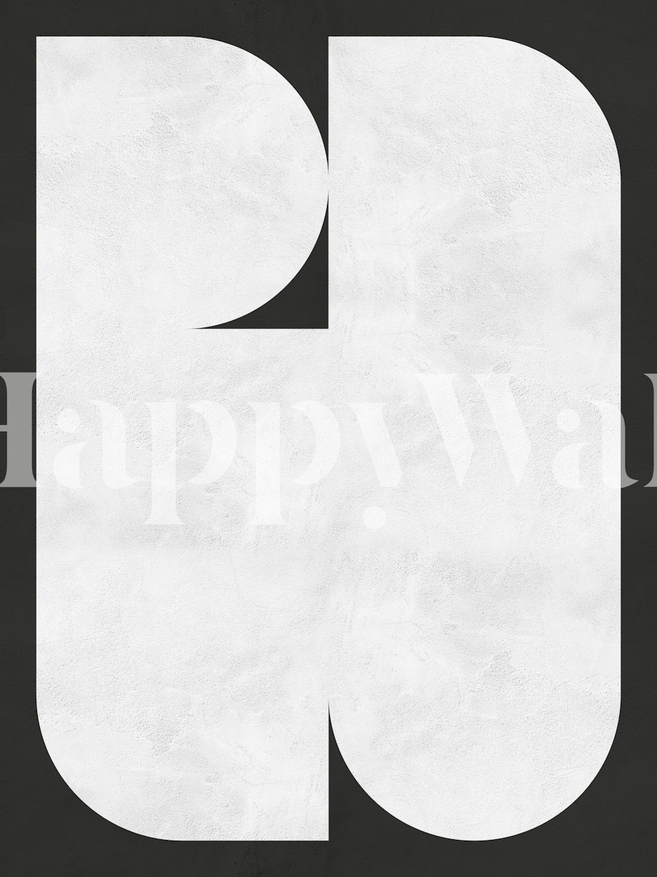 Černobáový geometrický tapet v pokoji