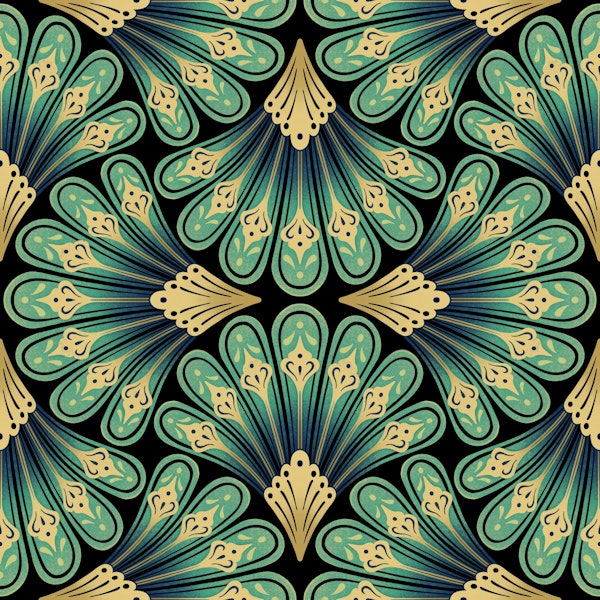 Gold Glamour and Art Deco Tiles