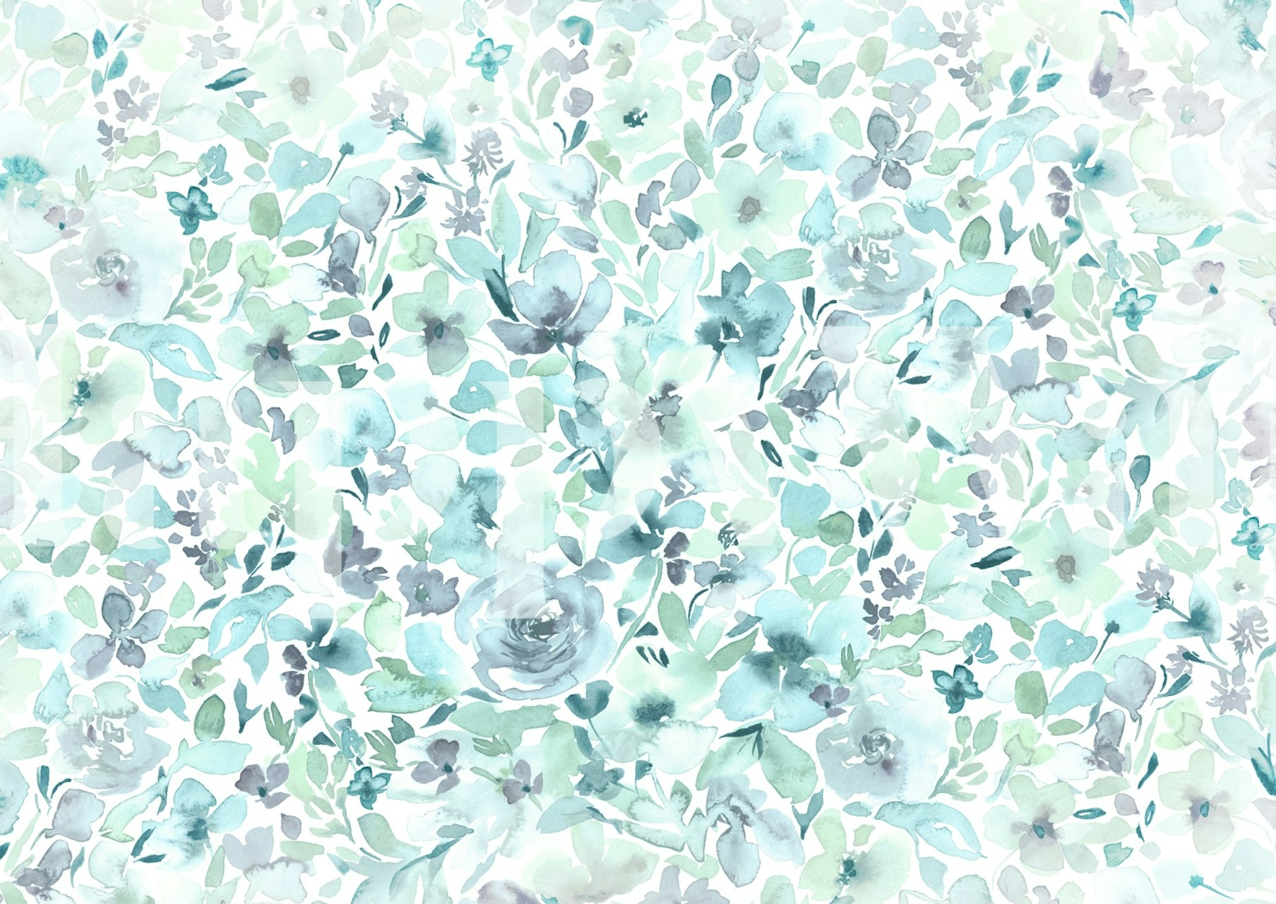 Vibrant watercolor summer flowers