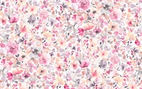 Vibrant watercolor summer flowers pink small tapete