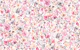 Vibrant watercolor summer flowers pink small