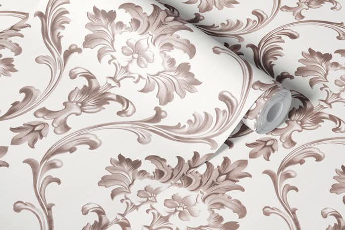 Regency Damask Victorian Elegance Beigewallpaper roll