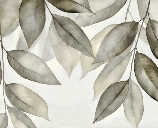 Gentle Leaves Relaxing Beige Brown