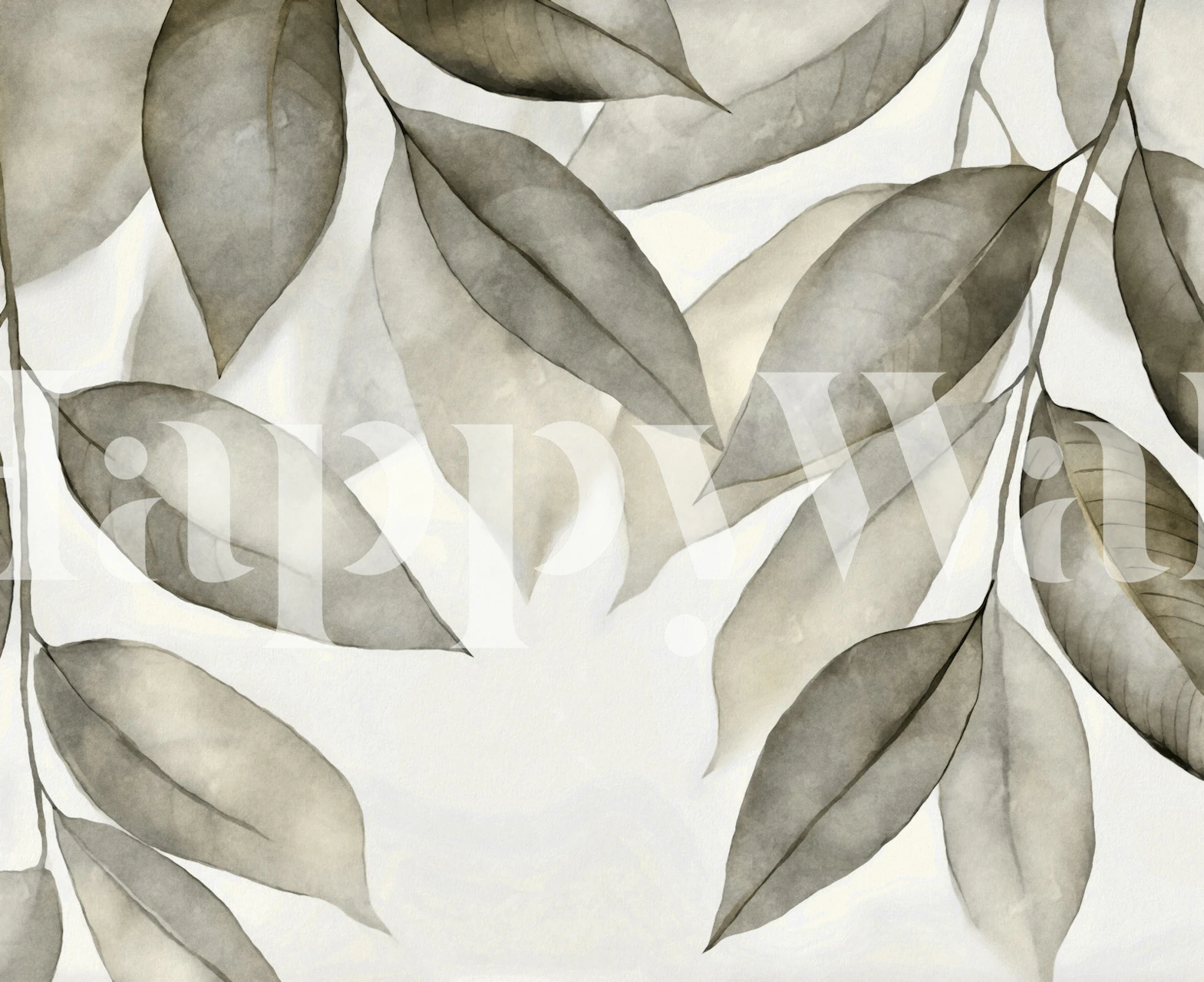 Tapeta Gentle Leaves w stylowym pokoju