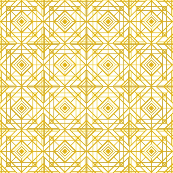 LATTICE Art Deco Abstract Geo Grid Gold White