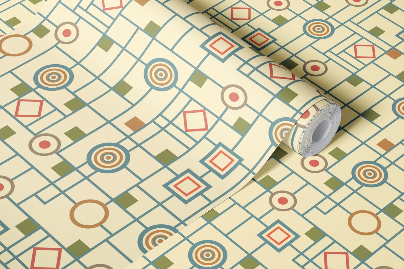 BITS & PIECES Art Deco Geometric Elegant wallpaper roll