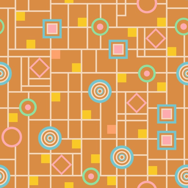 BITS & PIECES Art Deco Geometric Mod Pastel