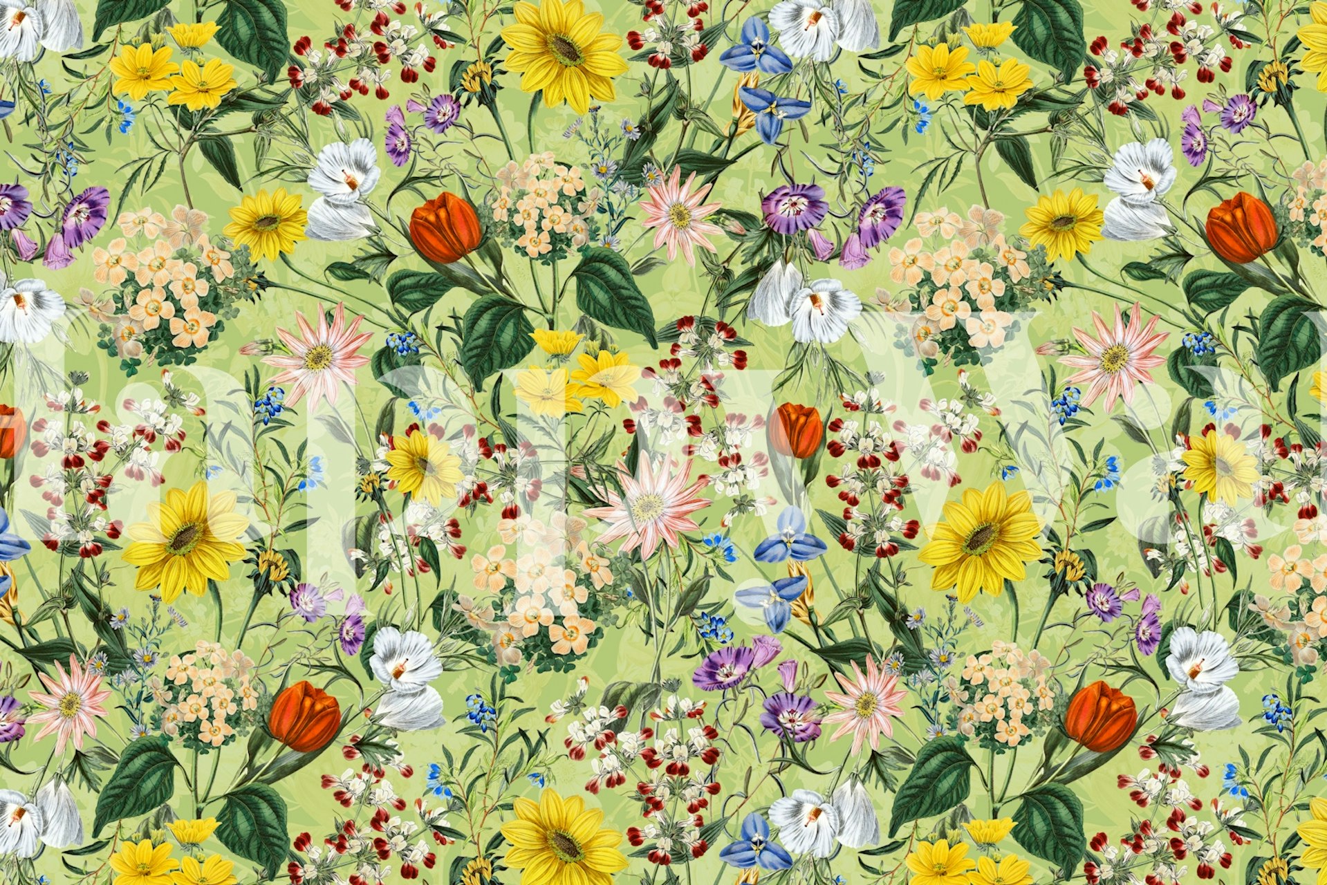 Vintage Floral Garden Tapetdesign