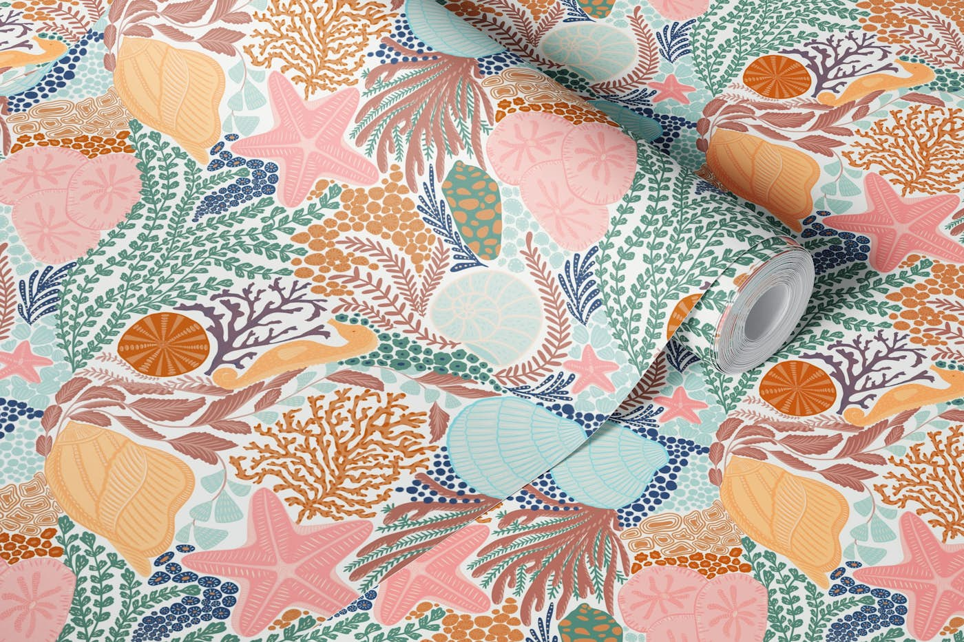 Nautical Botanical wallpaper roll