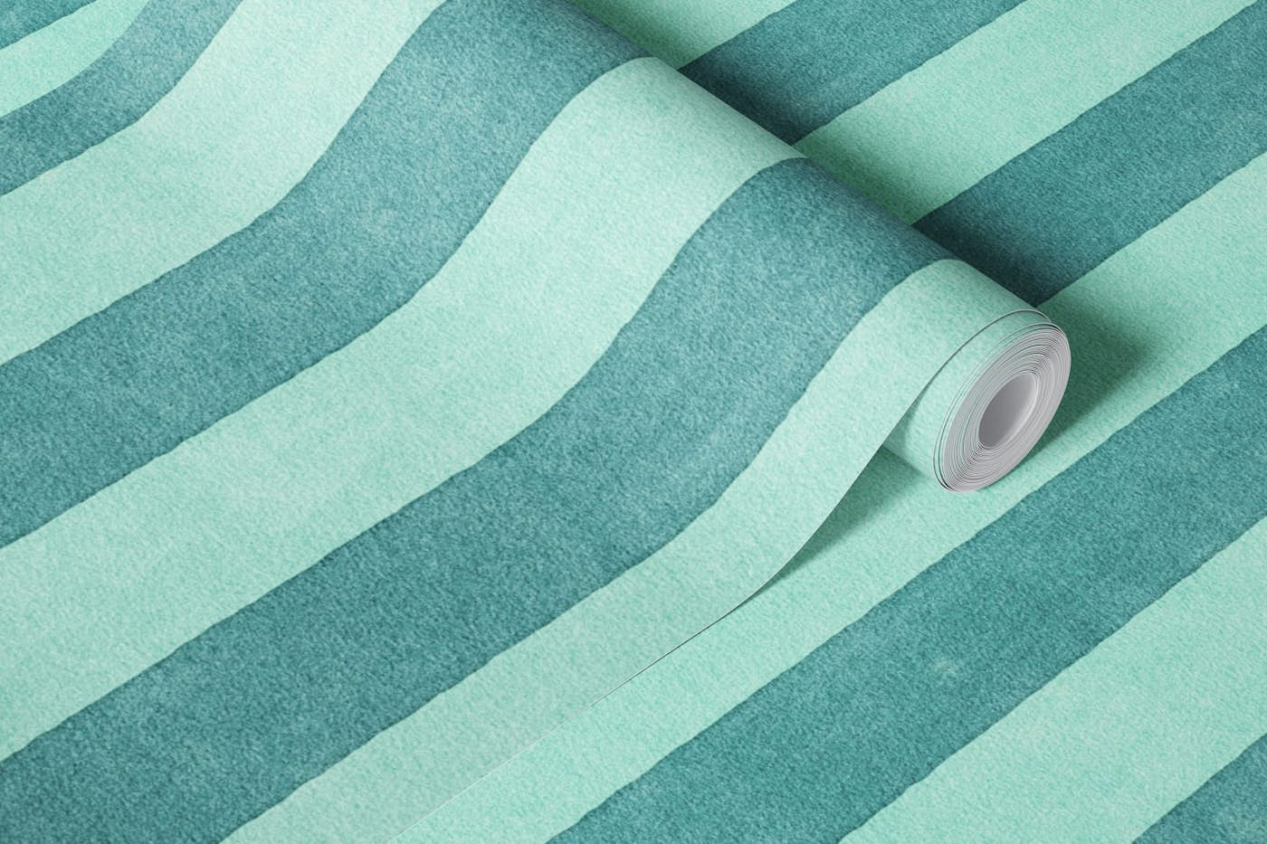 STRIPES - 004 - teal wallpaper roll