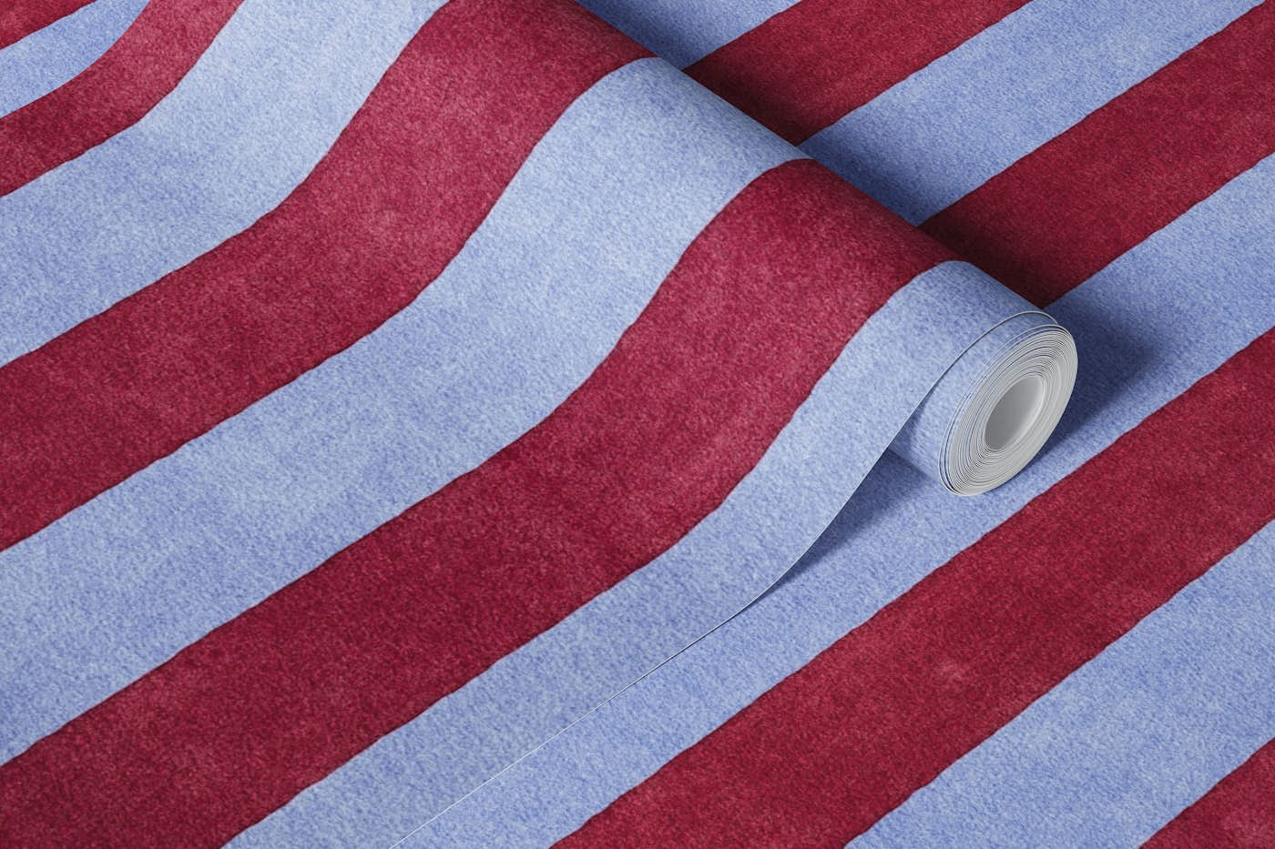 STRIPES - 005 - maroon and blue wallpaper roll