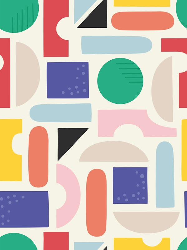 Colorful Geometric Playing Blocks