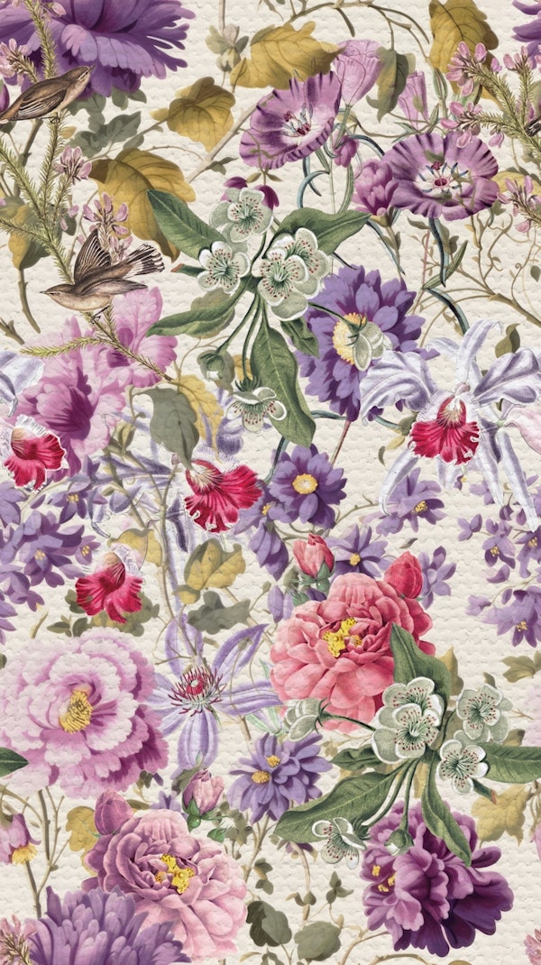 Elisabeta Maximalist Purple Flowers