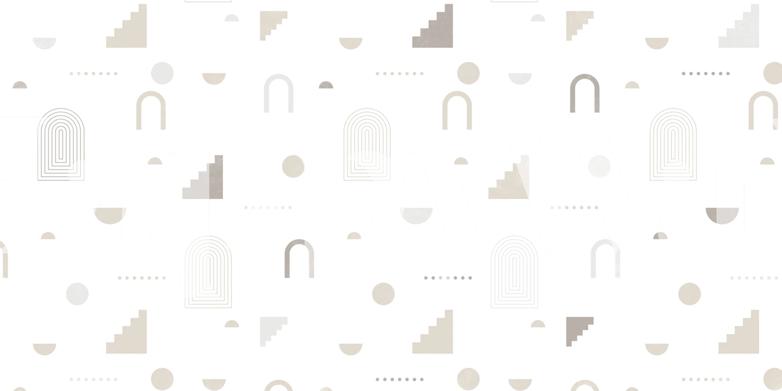 Mid Century Bauhaus Minimal wallpaper in a room