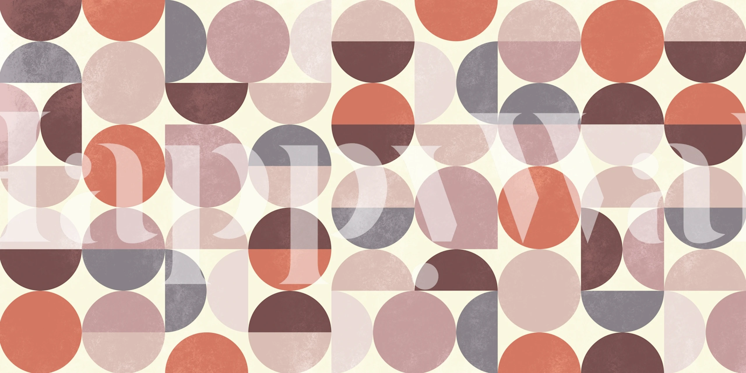 Mid Century Bauhaus wallpaper in a room