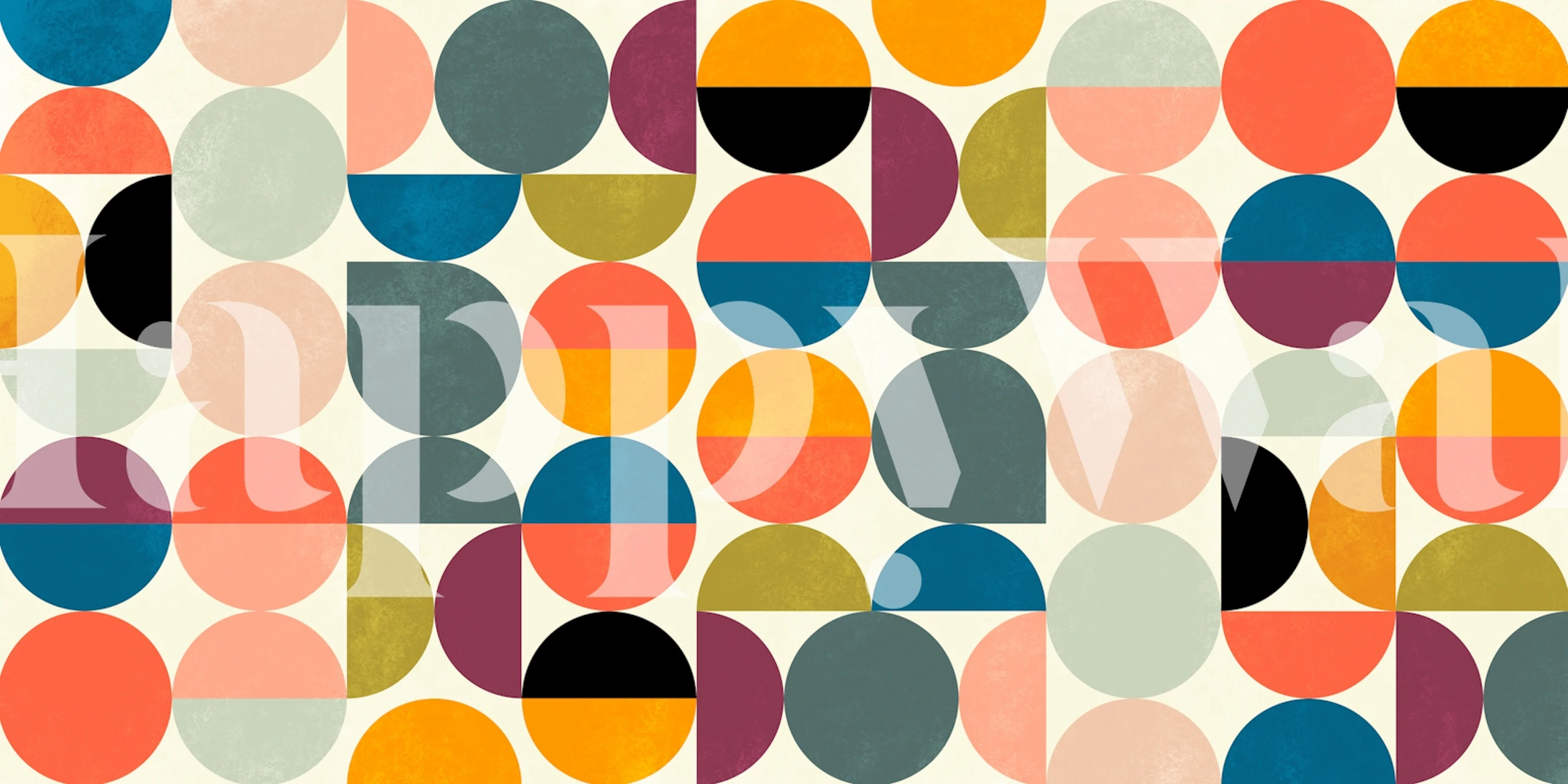 Mid Century Bauhaus Tapeta V Místnosti