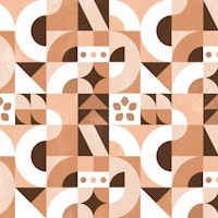 MID CENTURY BAUHAUS SUNSET carta da parati