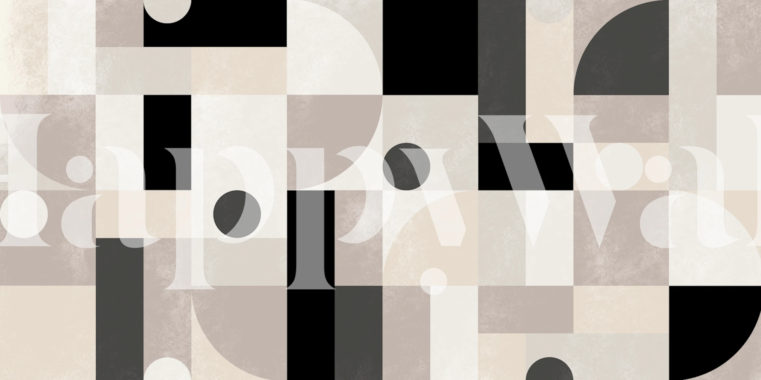 Mid Century Bauhaus Nude wallpaper in a room