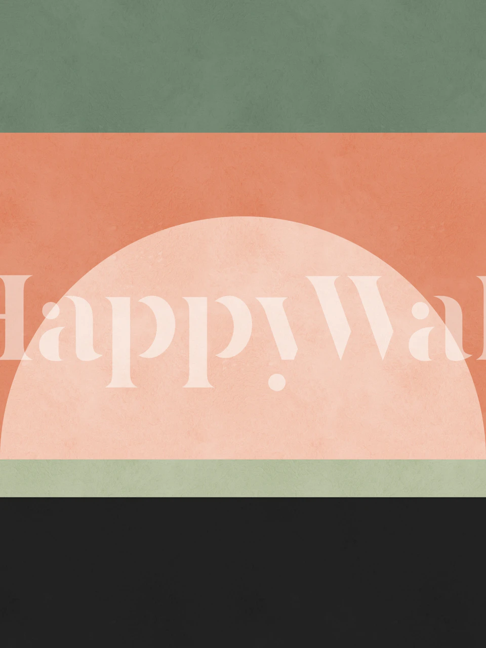 Abstract geometric shapes in peach, green, and black colors wallpaper