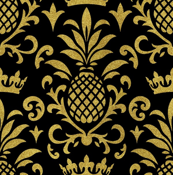 Royal Pineapple Elegance Gold Black