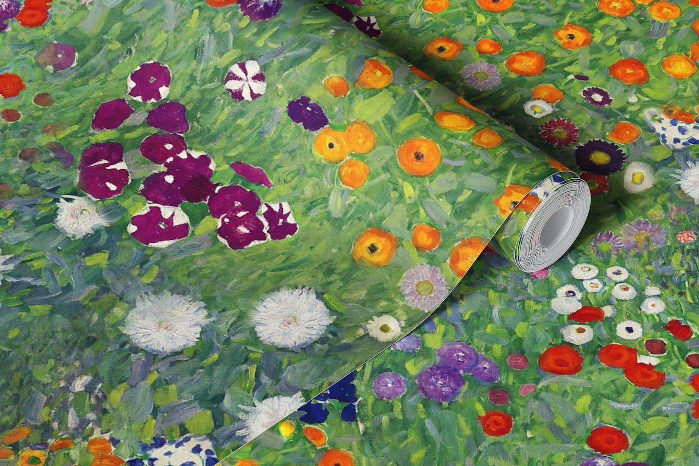 Gustav Klimt´s Flower Garden Pattern wallpaper roll