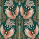 Art Deco Rising Phoenix - Retro Luxury Birds