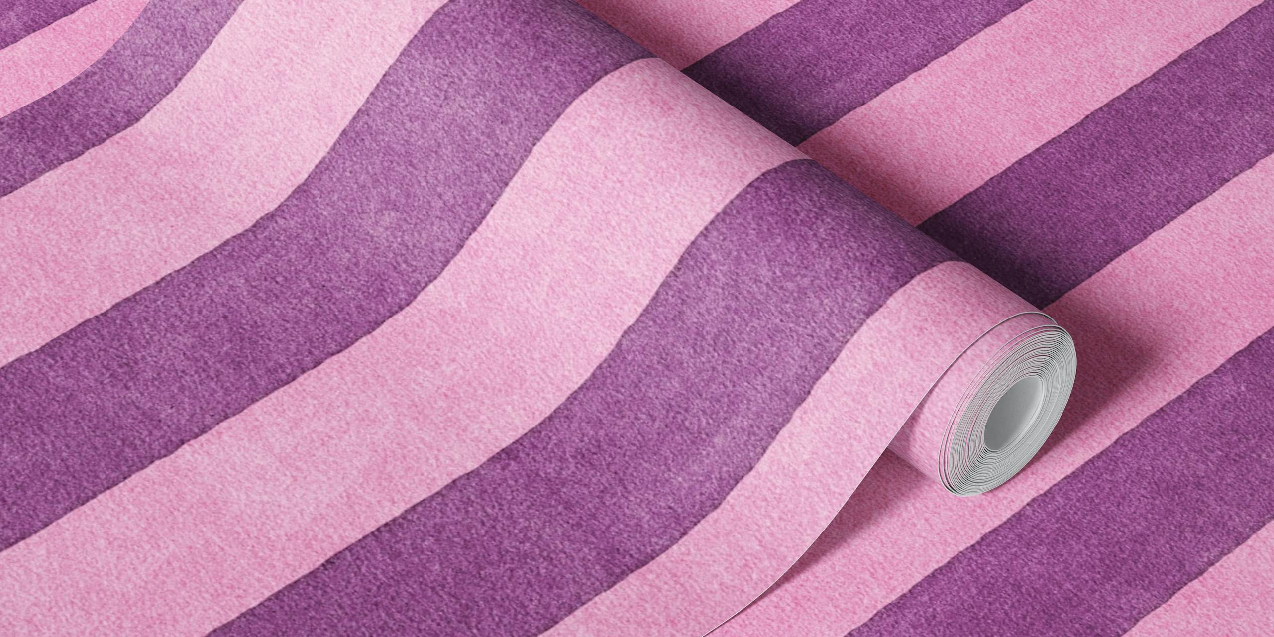 Design De Papel De Parede Stripes Roxo