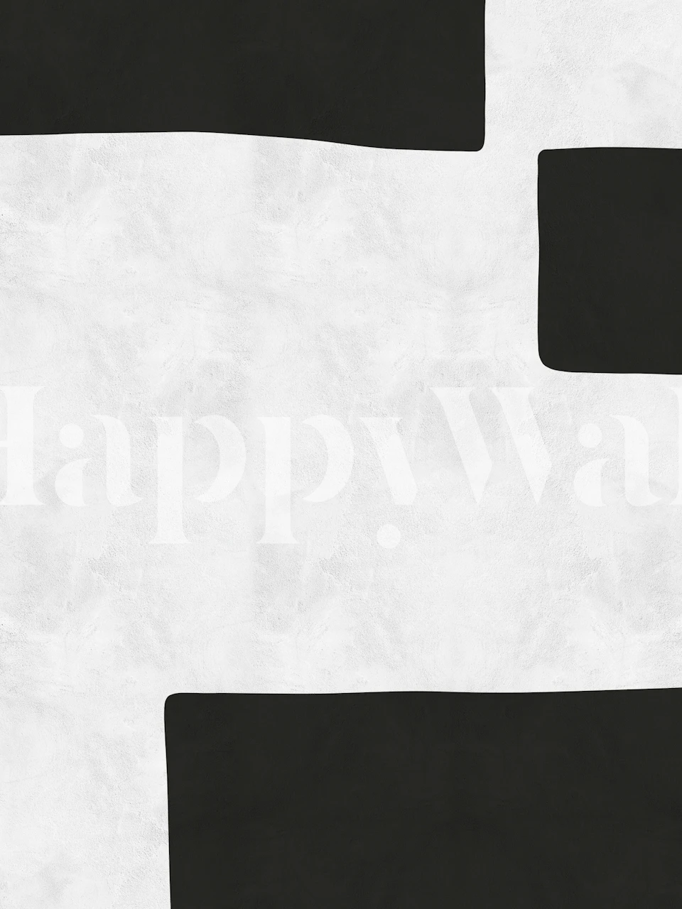 Black and white abstract patterned wallpaper featuring irregular shapes