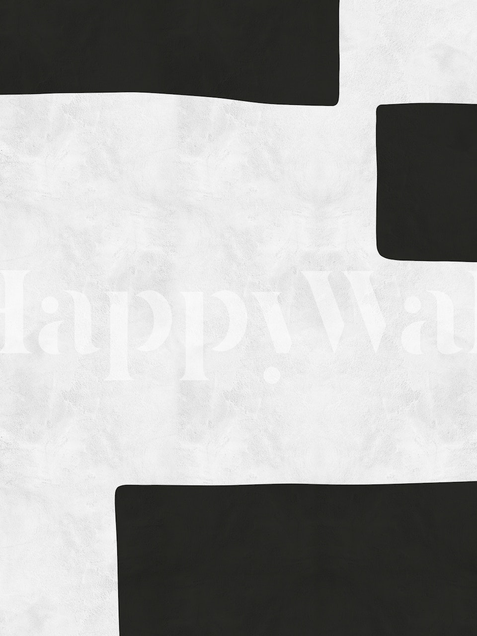 Black and white abstract patterned wallpaper featuring irregular shapes