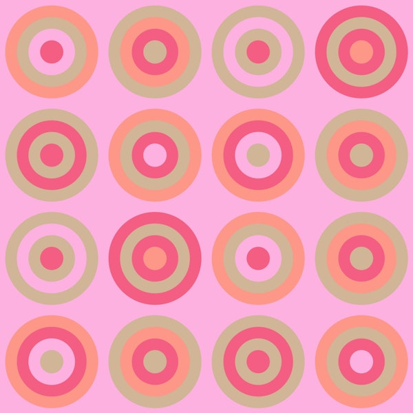PAILLETTES Retro Geometric Dots Groovy Pink
