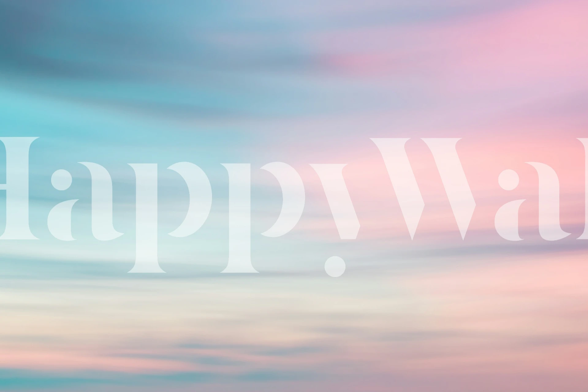Blurred blue and pink sunset sky wallpaper