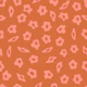 COTTAGE BLOOMS Simple Retro Floral - Orange